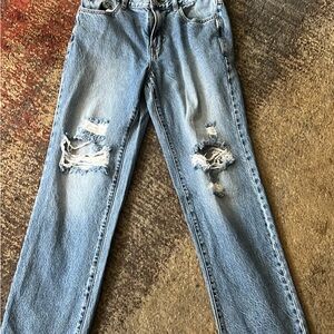 PacSun Blue Boyfriend Distressed Jeans